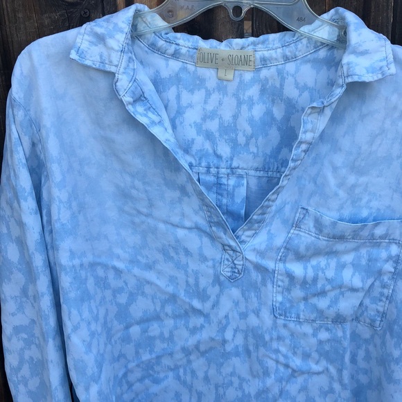 Olive + Sloane Blue Pullover bleach denim top👇🏼 - Picture 3 of 6